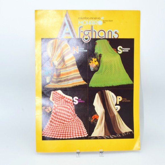 Vintage Columbia Minerva Mohair Afghan No 2564 & Afghans N0 2522 Patterns - Picture 2 of 7